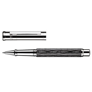 Otto Hutt Design 04 Black and Platinum Wave - Rollerball