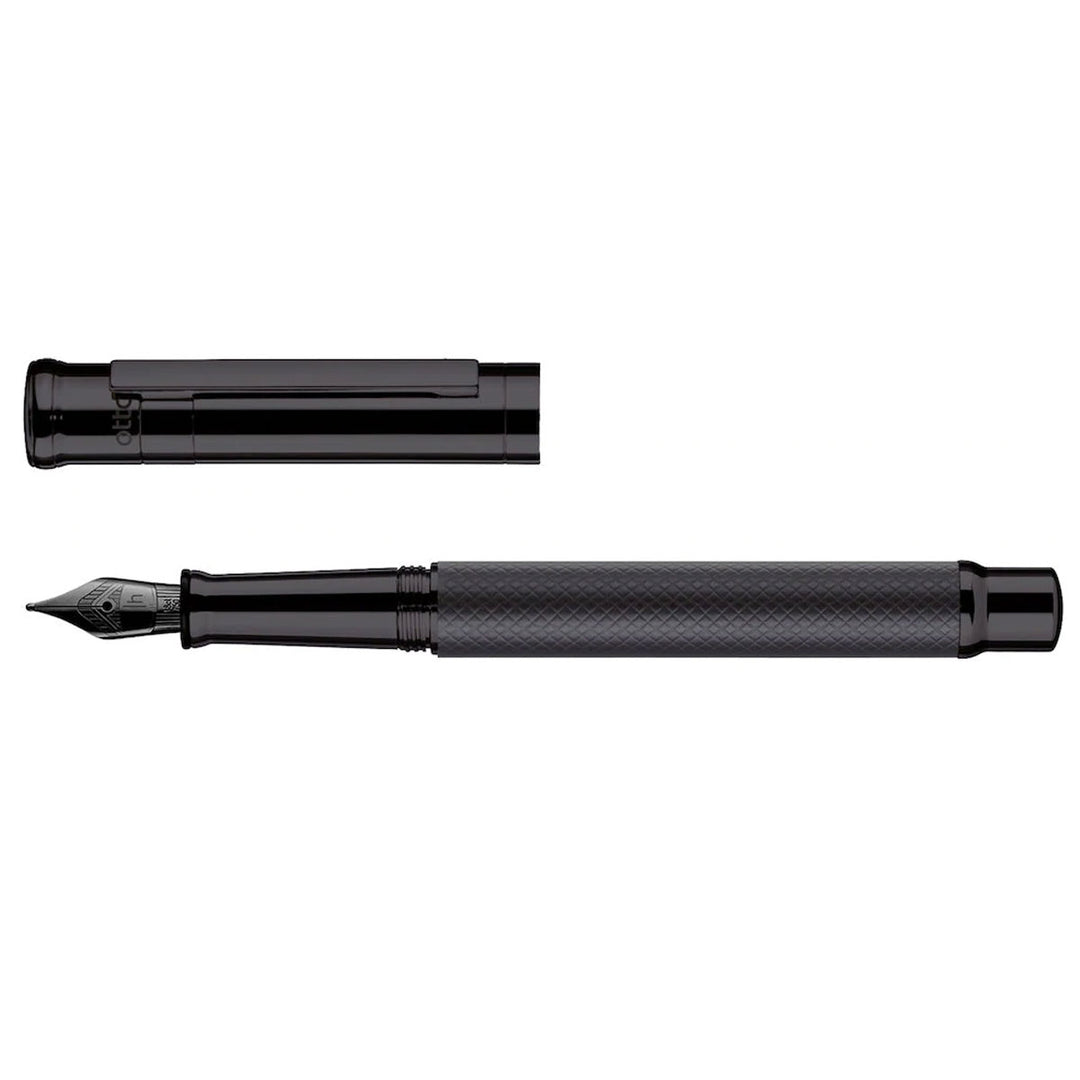 Otto Hutt Design 04 Black Matte Guilloche - Fountain Pen - 18K Gold