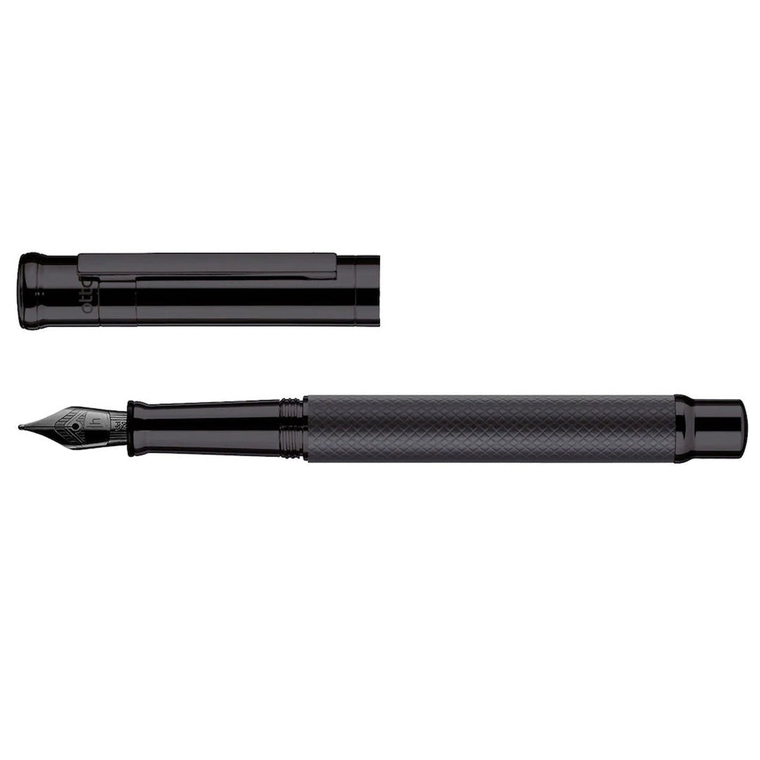 Otto Hutt Design 04 Black Matte Guilloche - Fountain Pen - Steel