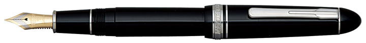 Platinum President Fountain Pen - Black w/ Rhodium Trim