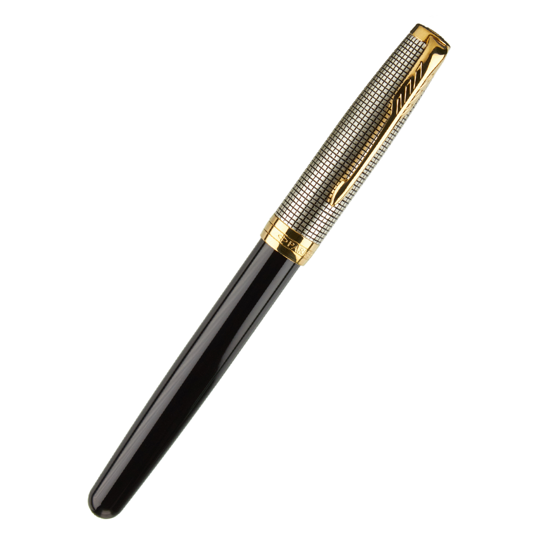Parker Sonnet Sterling Black &amp; Silver Gt Fountain Pen Fine