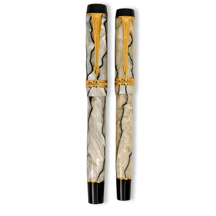 Parker Duofold International Black and Pearl Fountain Pen