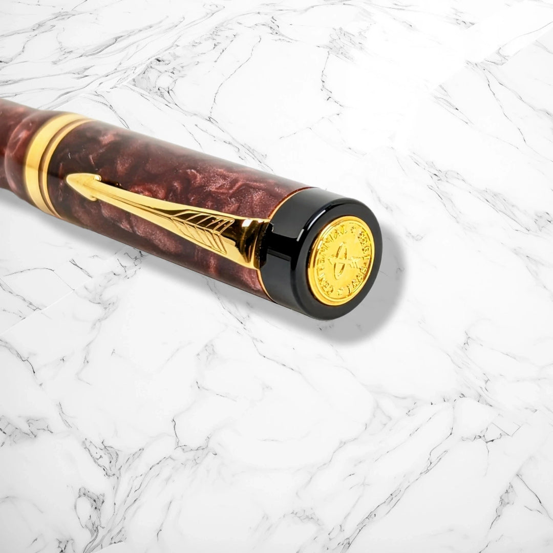 Parker Duofold Centennial Red Marble Fountain Pen