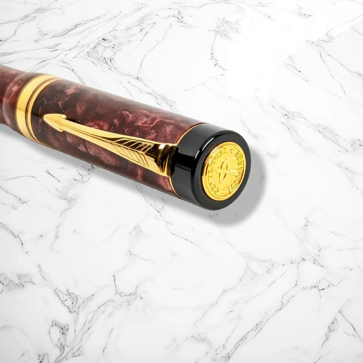 Parker Duofold Centennial Red Marble Fountain Pen