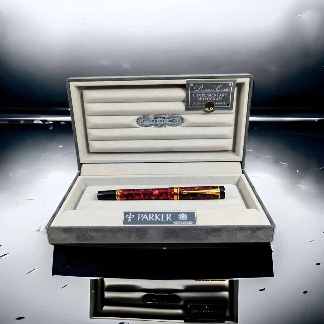 Parker Duofold Centennial Red Marble Fountain Pen
