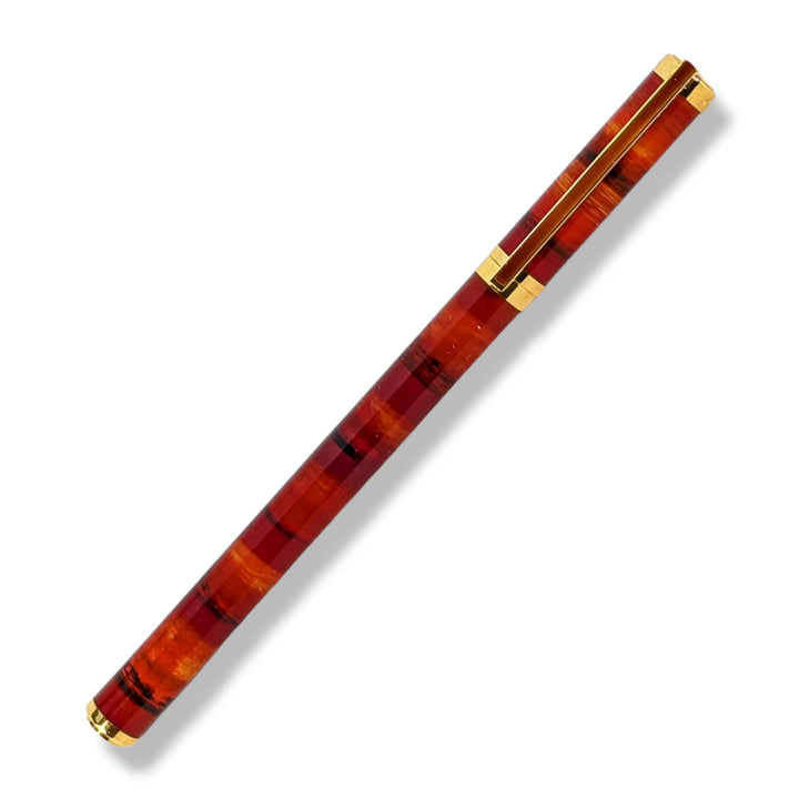 S.T. Dupont Classic Slim Brown Lacquer Fountain Pen - Vintage