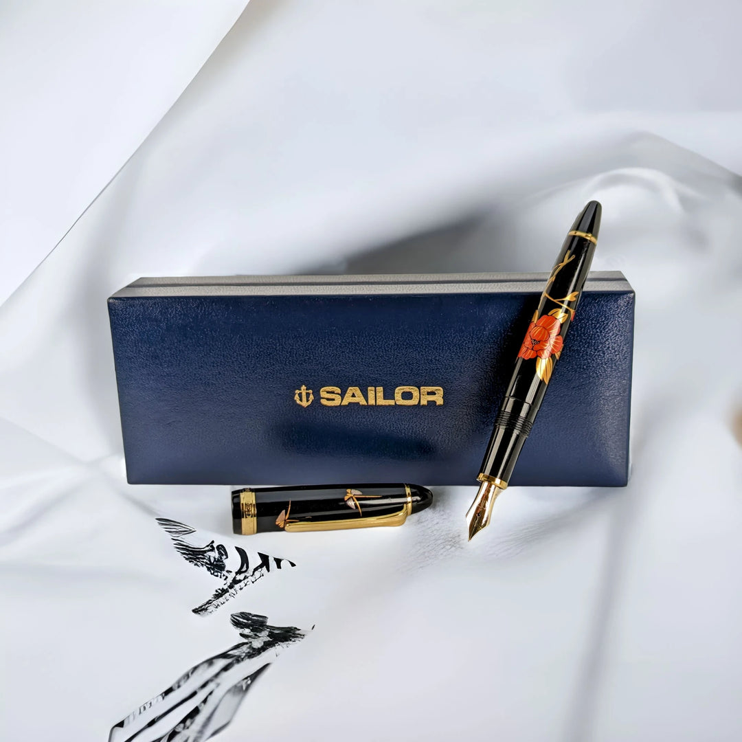 Sailor Maki-e Flower and Butterfly Fountain Pen