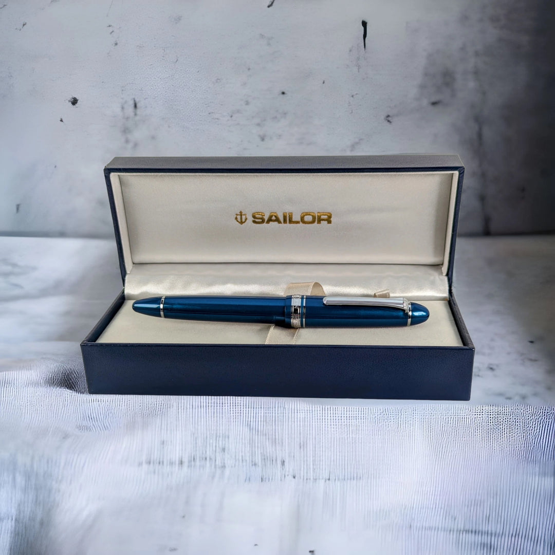 Sailor 1911s Stormy Sea Fountain Pen with Rhodium Trim