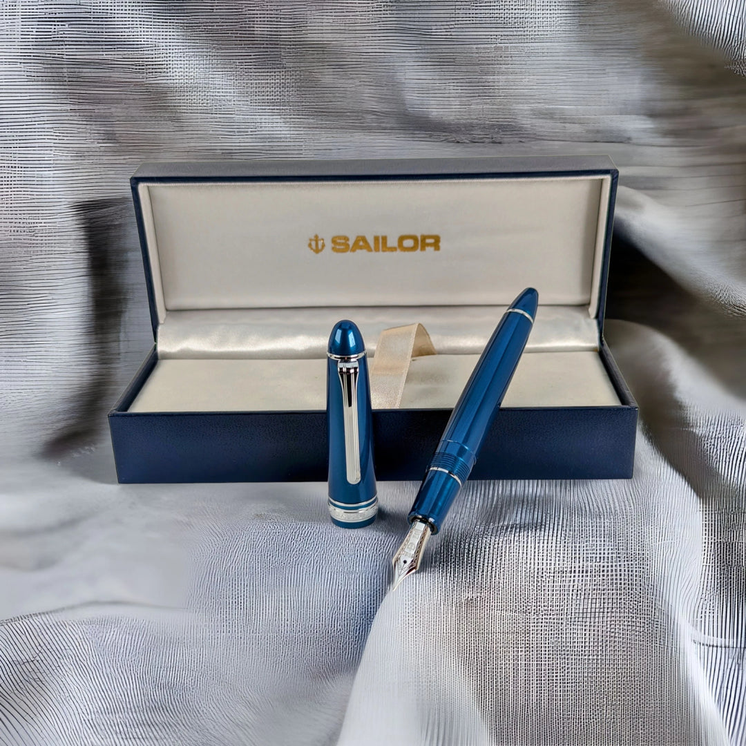 Sailor 1911s Stormy Sea Fountain Pen with Rhodium Trim