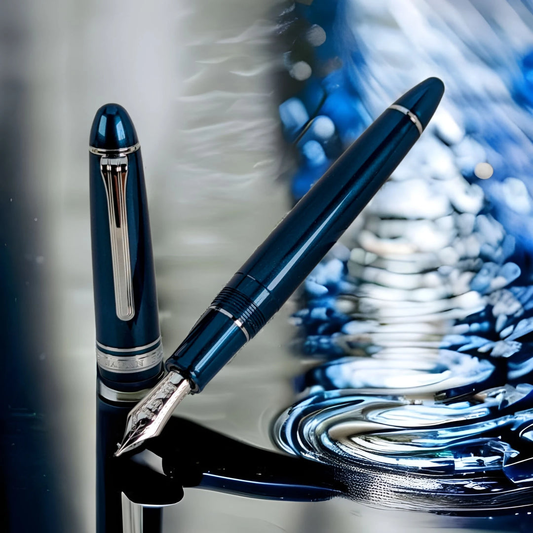 Sailor 1911s Stormy Sea Fountain Pen with Rhodium Trim