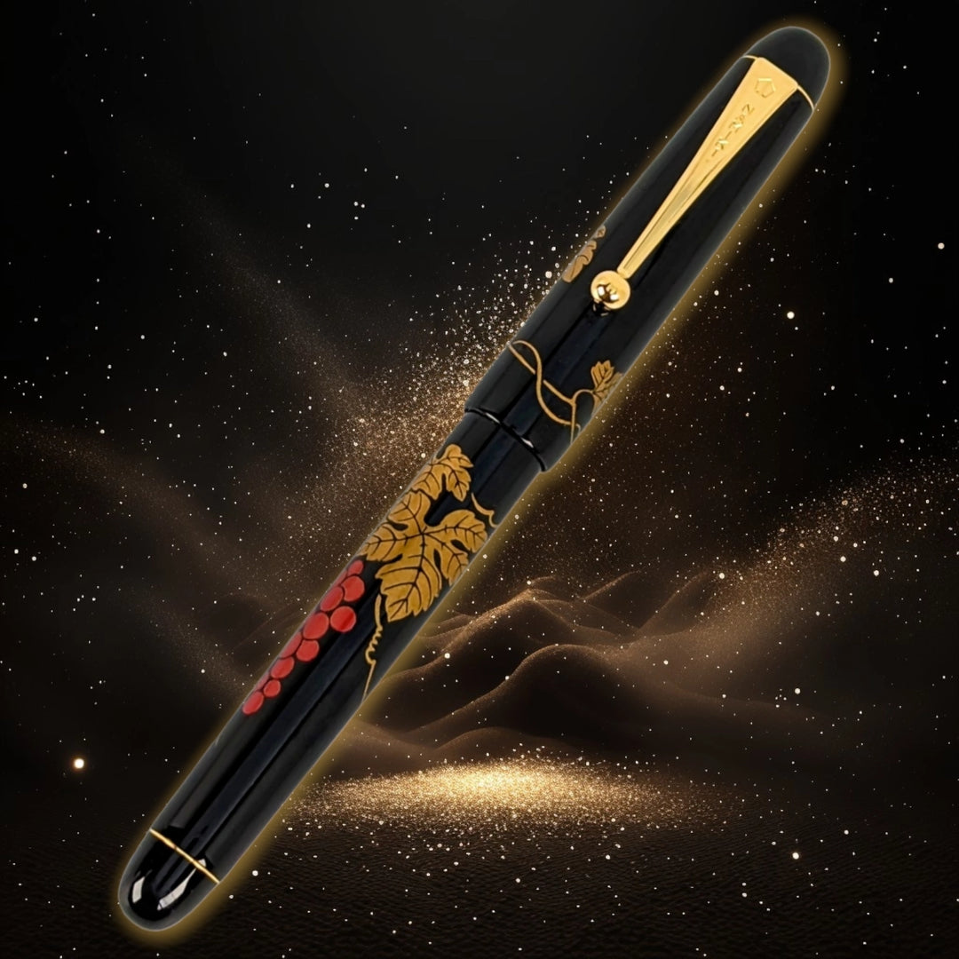 Namiki Nippon Art Red Grapes &amp; Vine Fountain Pen