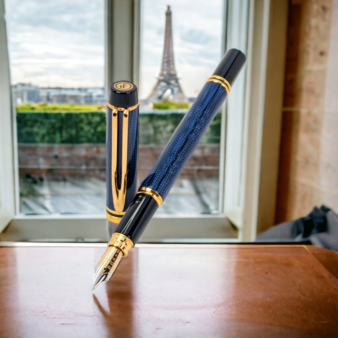 Waterman Le Man 200 Caviar Lizard Bleu Pattern Fountain Pen