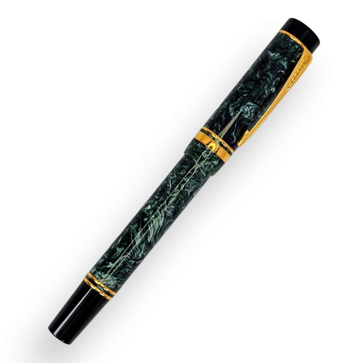 Parker Duofold MK I Green Marble Rollerball Pen