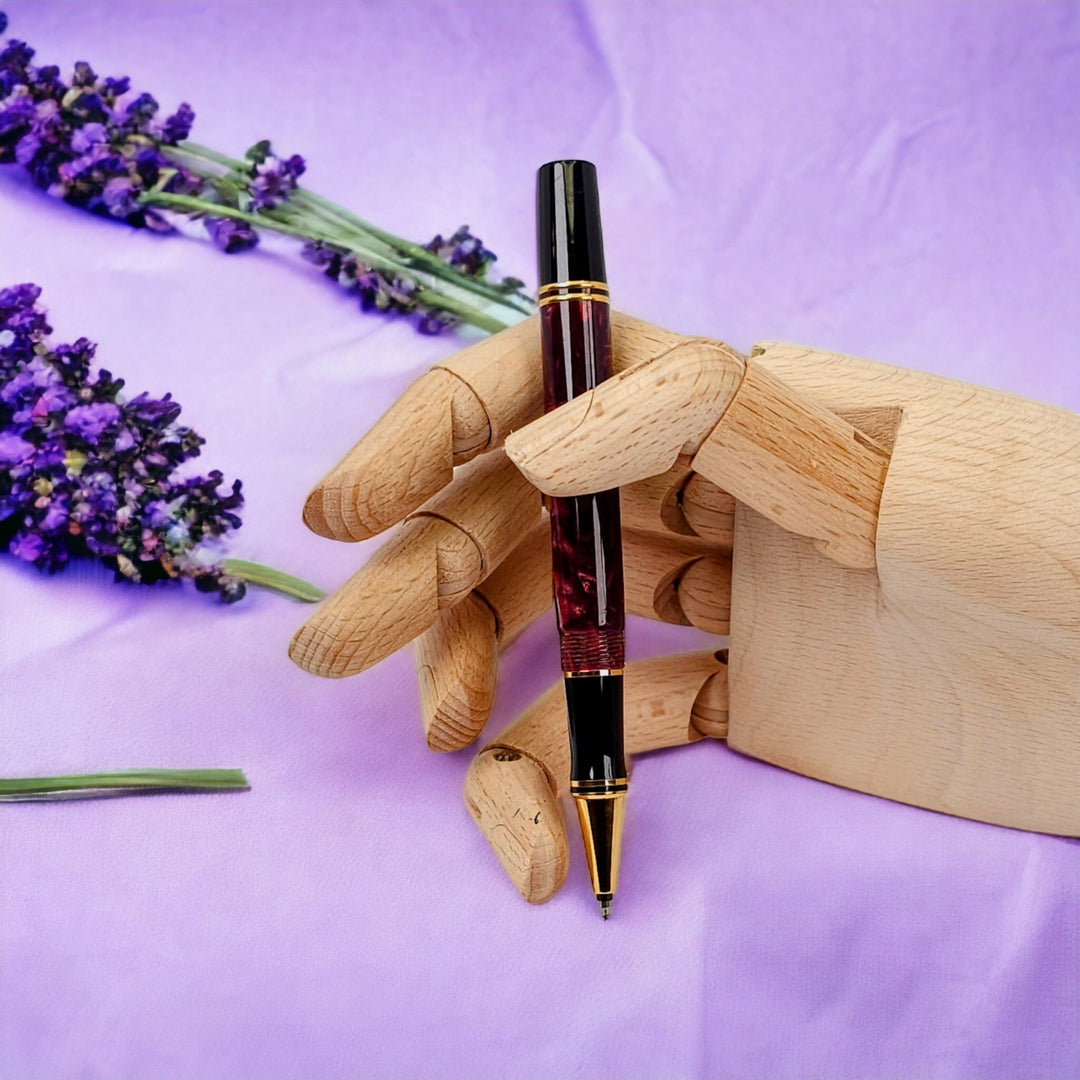 Parker Duofold MK I Red Marble Rollerball Pen