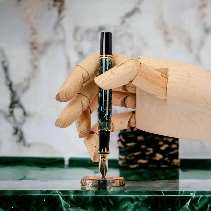 Parker Duofold MK I International Green Marble Fountain Pen