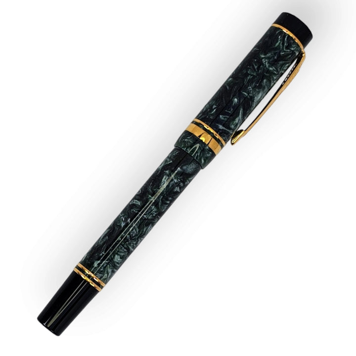 Parker Duofold MK I International Green Marble Fountain Pen
