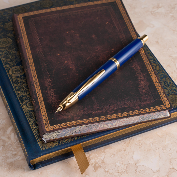 Pilot Vanishing Point Blue / Gold Fountain Pen