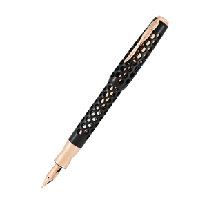 Pineider Honeycomb Fountain Pen - Black Prince
