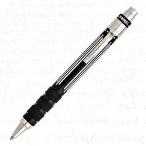 Michael's Fatboy S-Model Ballpoint Pen Black w/ Silver Pinstripes