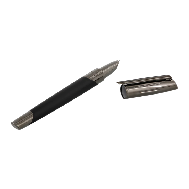 S.T. Dupont Défi Millenium Fountain Pen - Gunmetal &amp; Matte Black