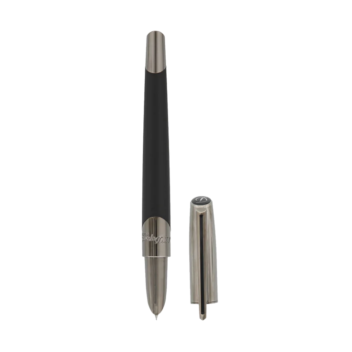 S.T. Dupont Défi Millenium Fountain Pen - Gunmetal &amp; Matte Black