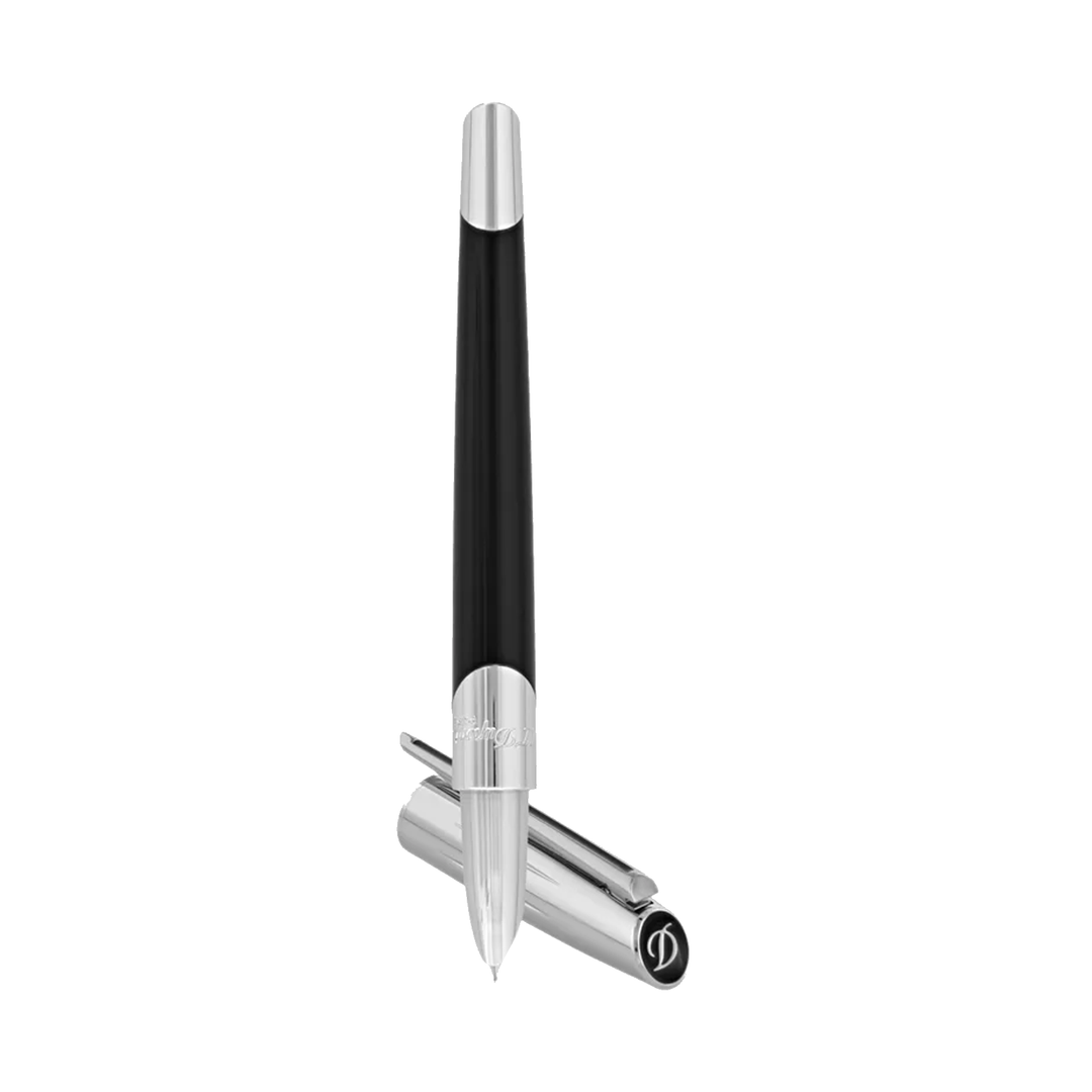 S.T. Dupont Défi Millenium Fountain Pen - Silver &amp; Black