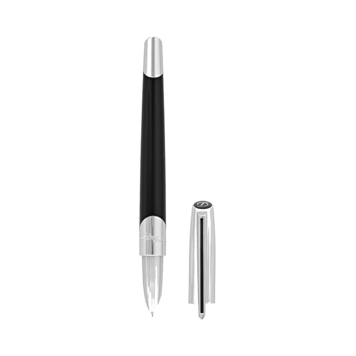 S.T. Dupont Défi Millenium Fountain Pen - Silver &amp; Black