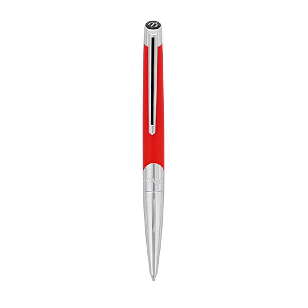 S.T. Dupont Défi Millenium Ballpoint Pen - Silver &amp; Red