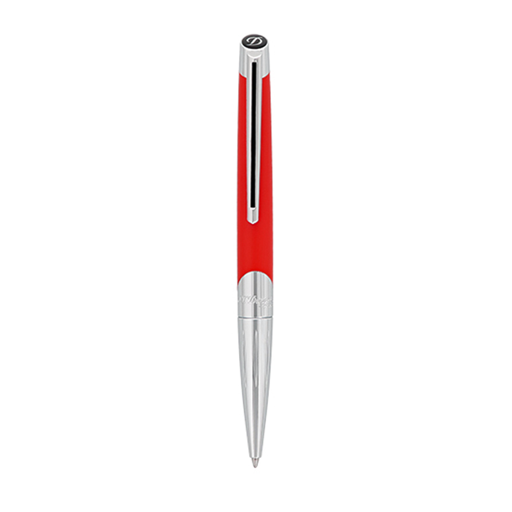 S.T. Dupont Défi Millenium Ballpoint Pen - Silver &amp; Red