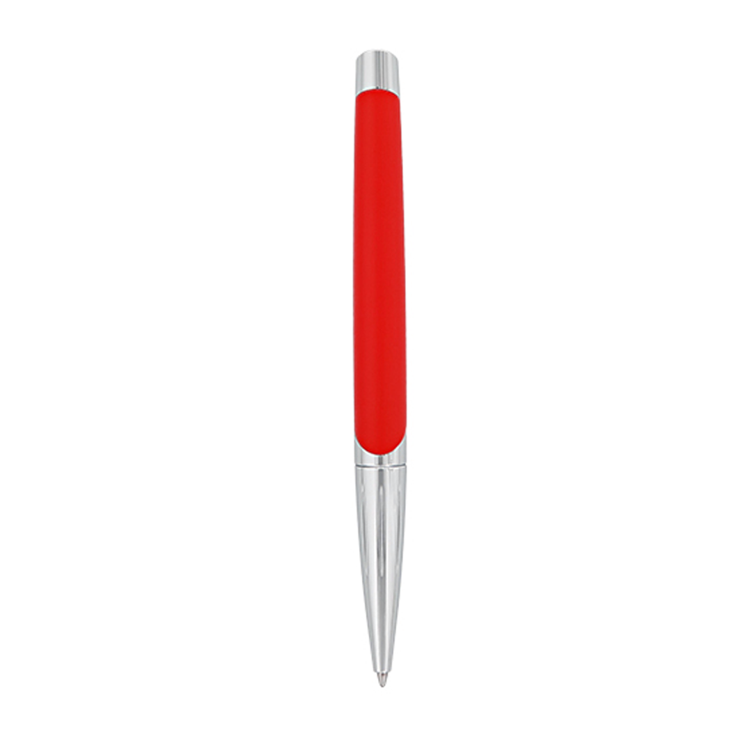 S.T. Dupont Défi Millenium Ballpoint Pen - Silver &amp; Red