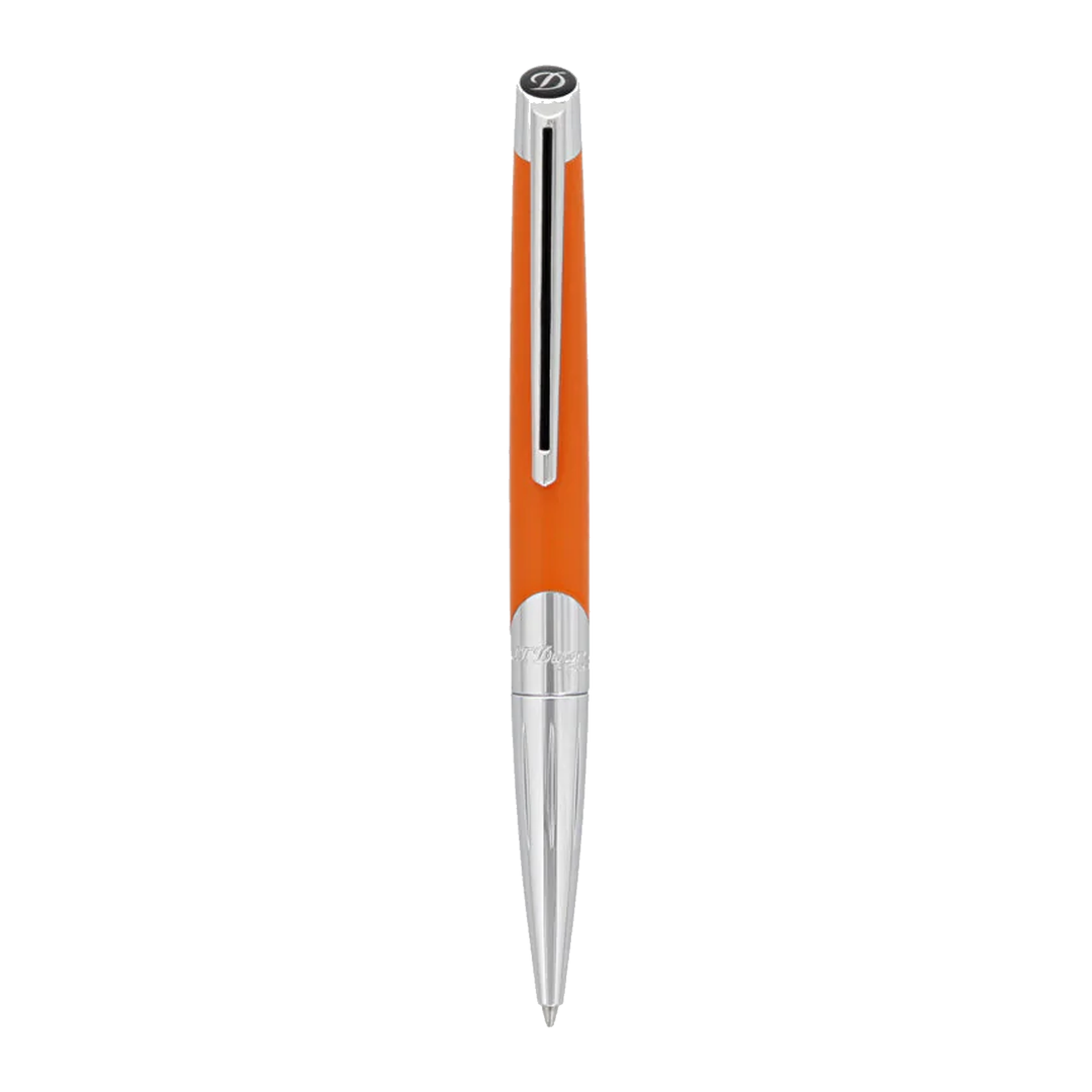 S.T. Dupont Défi Millenium Ballpoint Pen - Silver &amp; Matte Orange