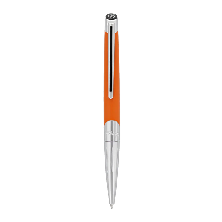 S.T. Dupont Défi Millenium Ballpoint Pen - Silver &amp; Matte Orange