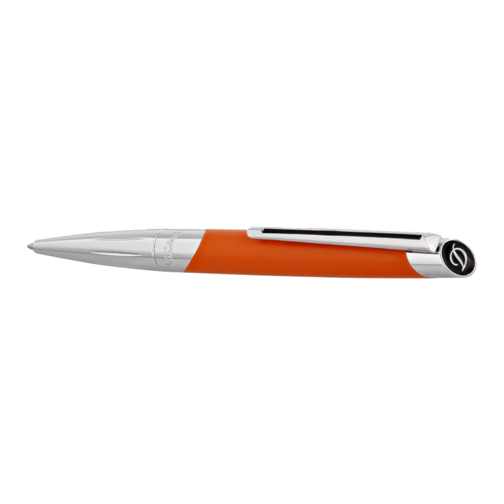 S.T. Dupont Défi Millenium Ballpoint Pen - Silver &amp; Matte Orange