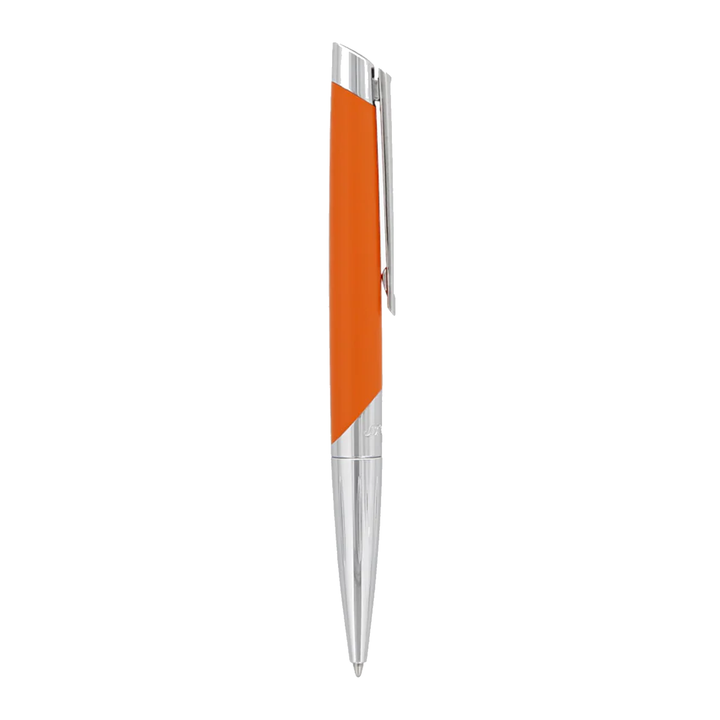 S.T. Dupont Défi Millenium Ballpoint Pen - Silver &amp; Matte Orange
