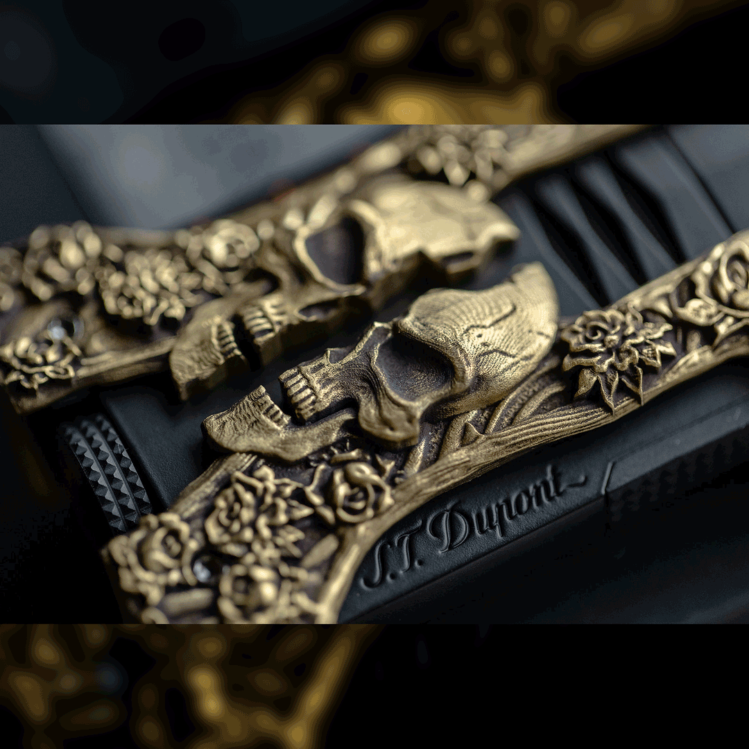 S.T. Dupont Defi XXtreme Skull &amp; Roses Lighter