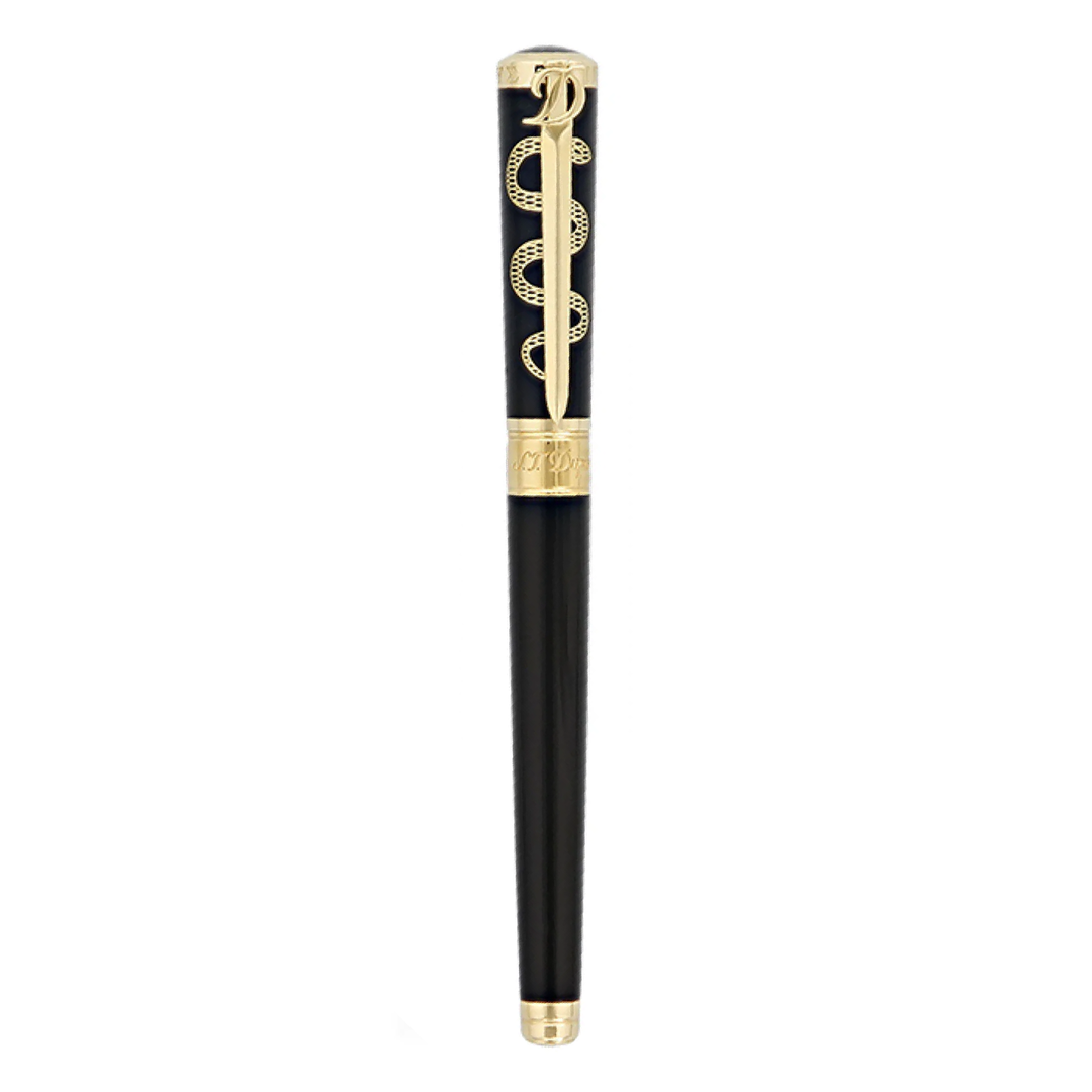 S.T. Dupont Liberté Hippocrate Sword Black &amp; Gold Rollerball