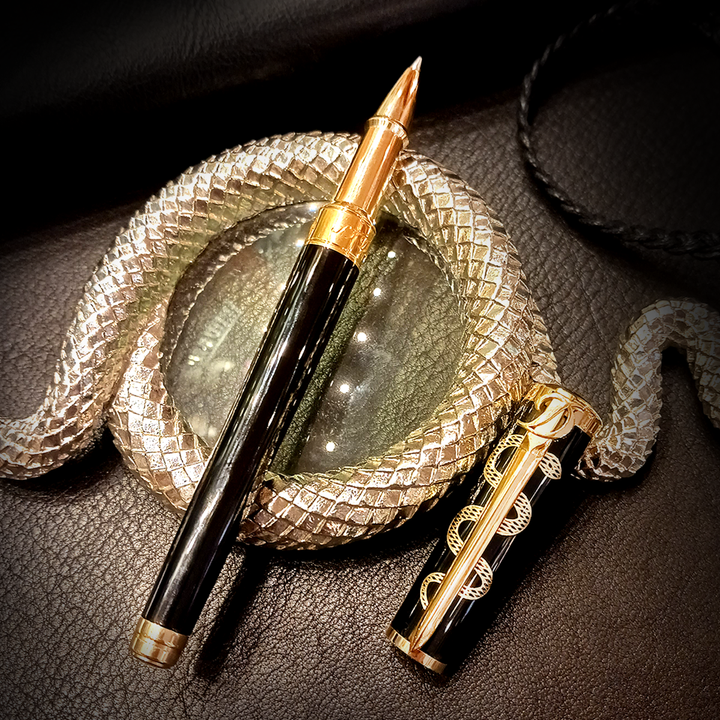 S.T. Dupont Liberté Hippocrate Sword Black &amp; Gold Rollerball