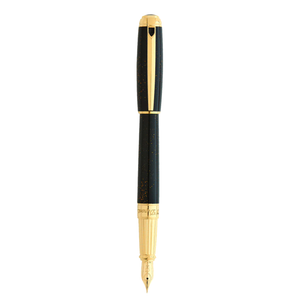 S.T. Dupont Line D Large Gold Dust Fountain Pen - Black