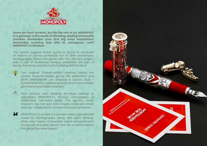Montegrappa Monopoly L.E. 85th Anniversary Rollerball - Silver