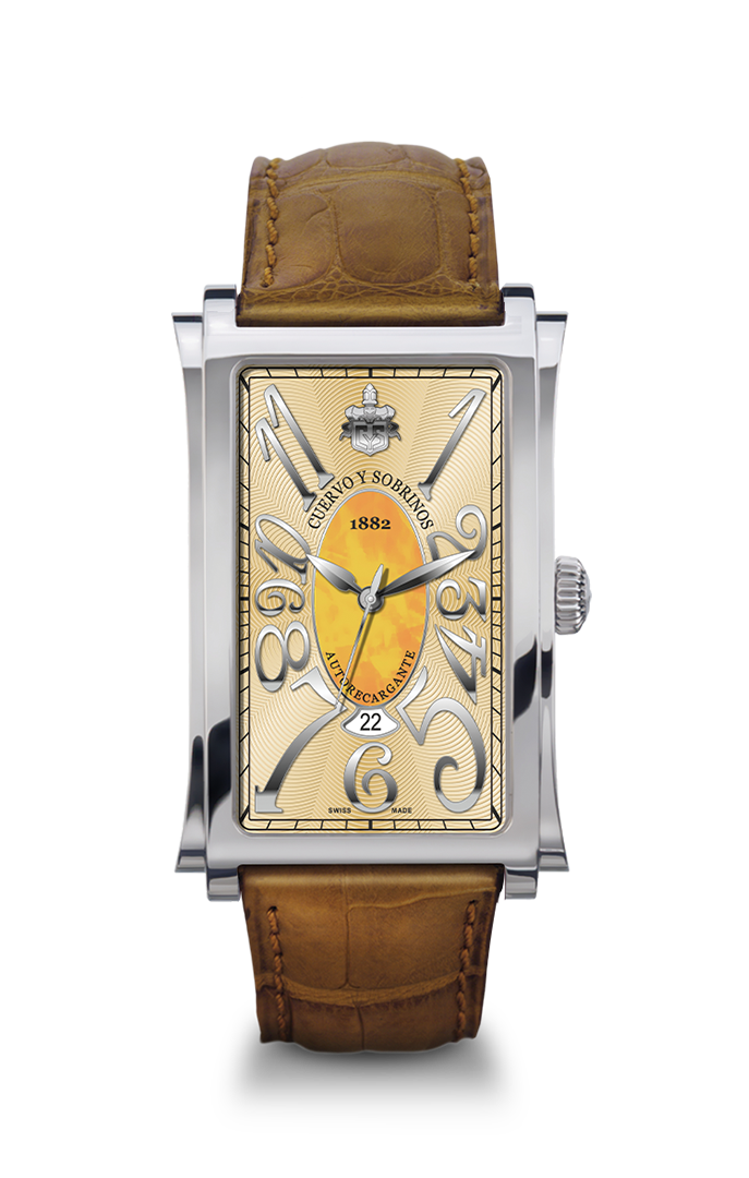 Cuervo y Sobrinos Prominente Solo Tiempo - Champagne Guilloché