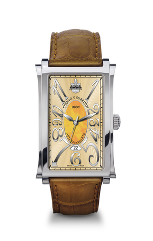 Cuervo y Sobrinos Prominente Solo Tiempo - Champagne Guilloché