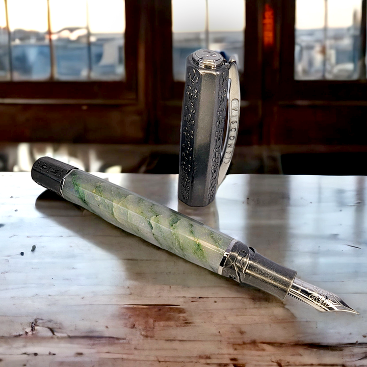 Visconti il Magnifico Fountain Pen - Green Marble