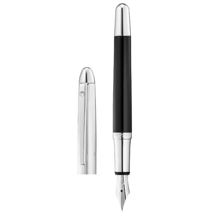 Waldmann Pocket Fountain Pen - Black - 18K Gold