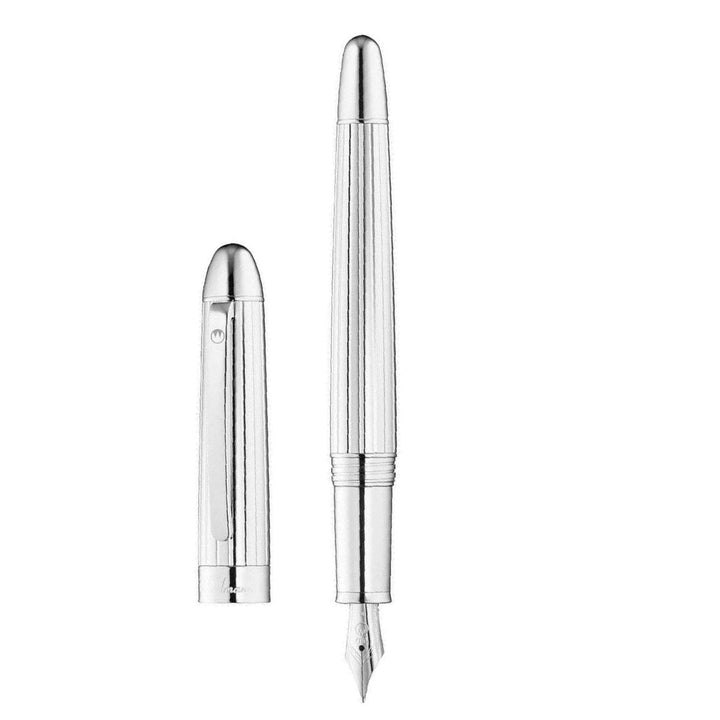 Waldmann Précieux Fountain Pen - Deep Wide Lines - Steel