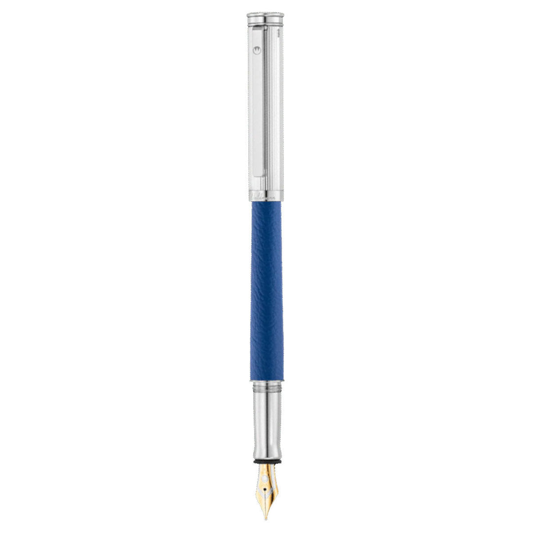 Waldmann Solon Fountain Pen - Capri Blue - Steel
