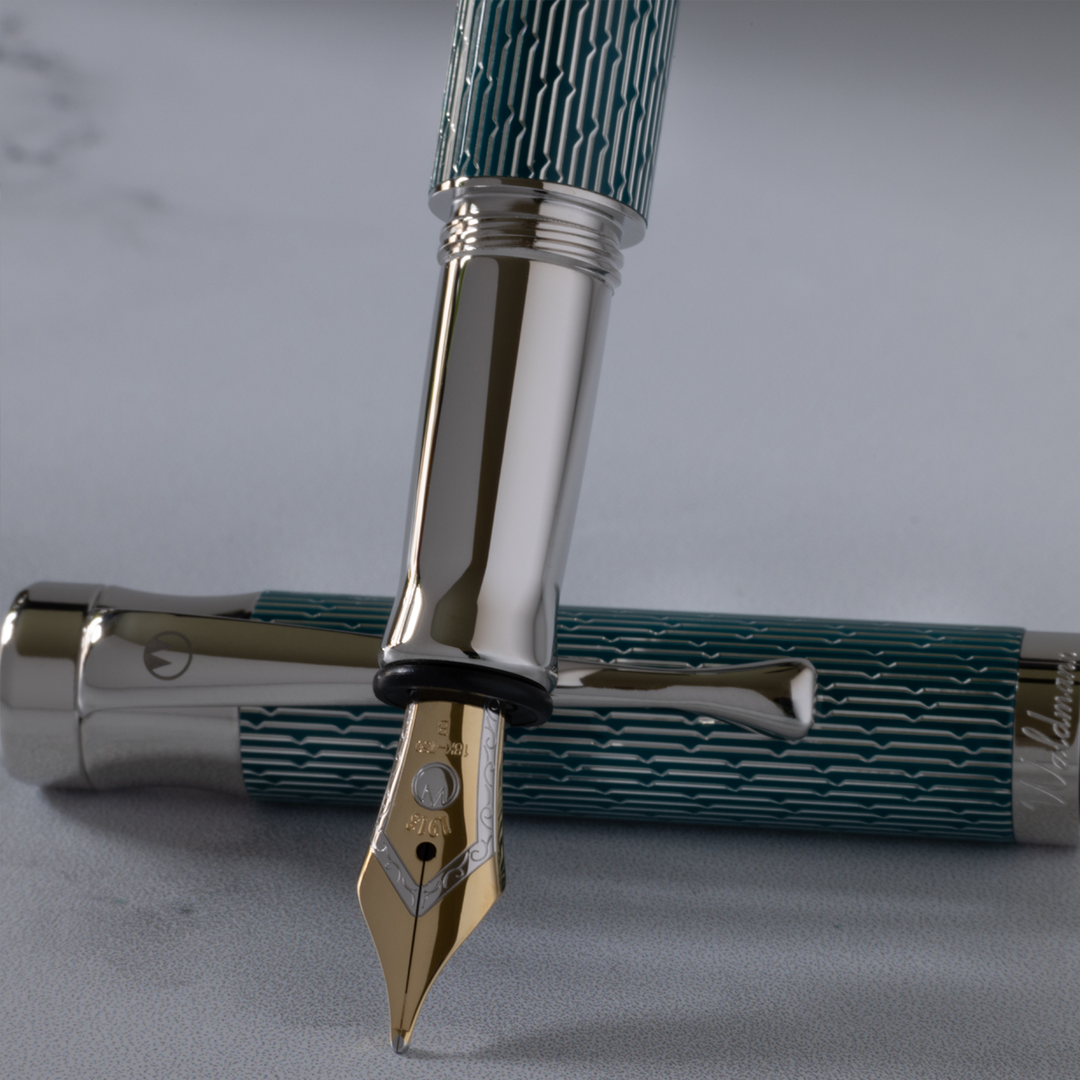 Waldmann Tango Imagination Limited Edition Fountain Pen - Dark Teal - 18K Gold