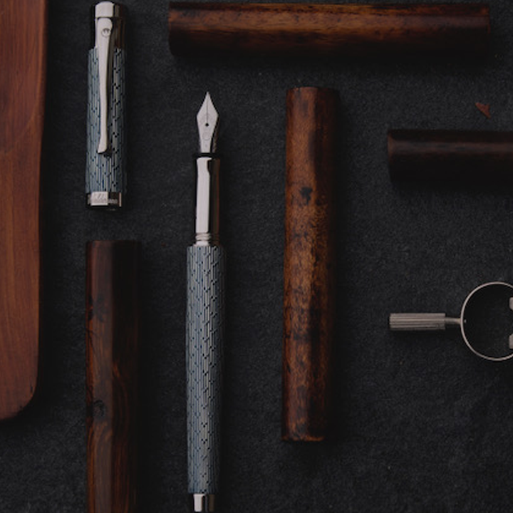 Waldmann Tango Imagination Limited Edition Fountain Pen - Dark Teal - 18K Gold