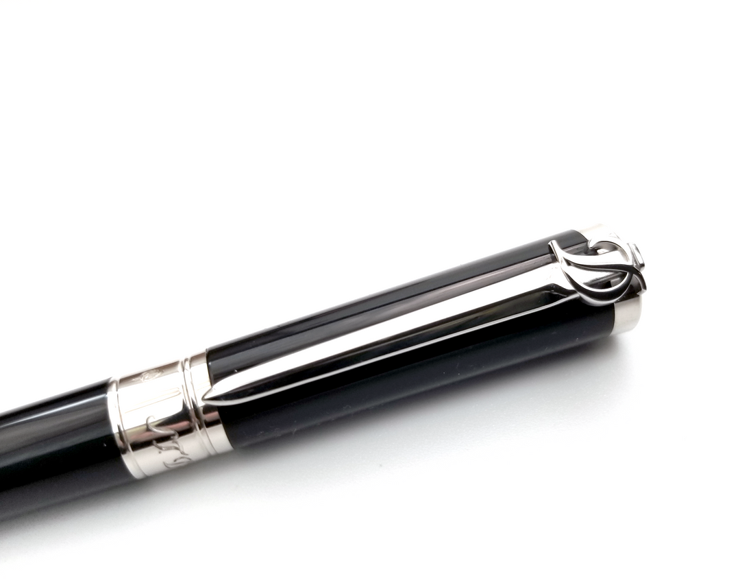 S.T. Dupont Sword Fountain Pen - Black and Palladium