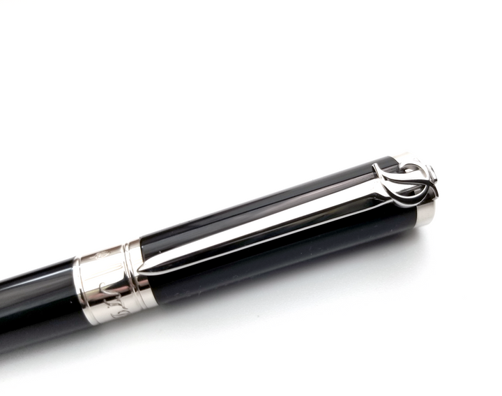 S.T. Dupont Sword Fountain Pen - Black and Palladium