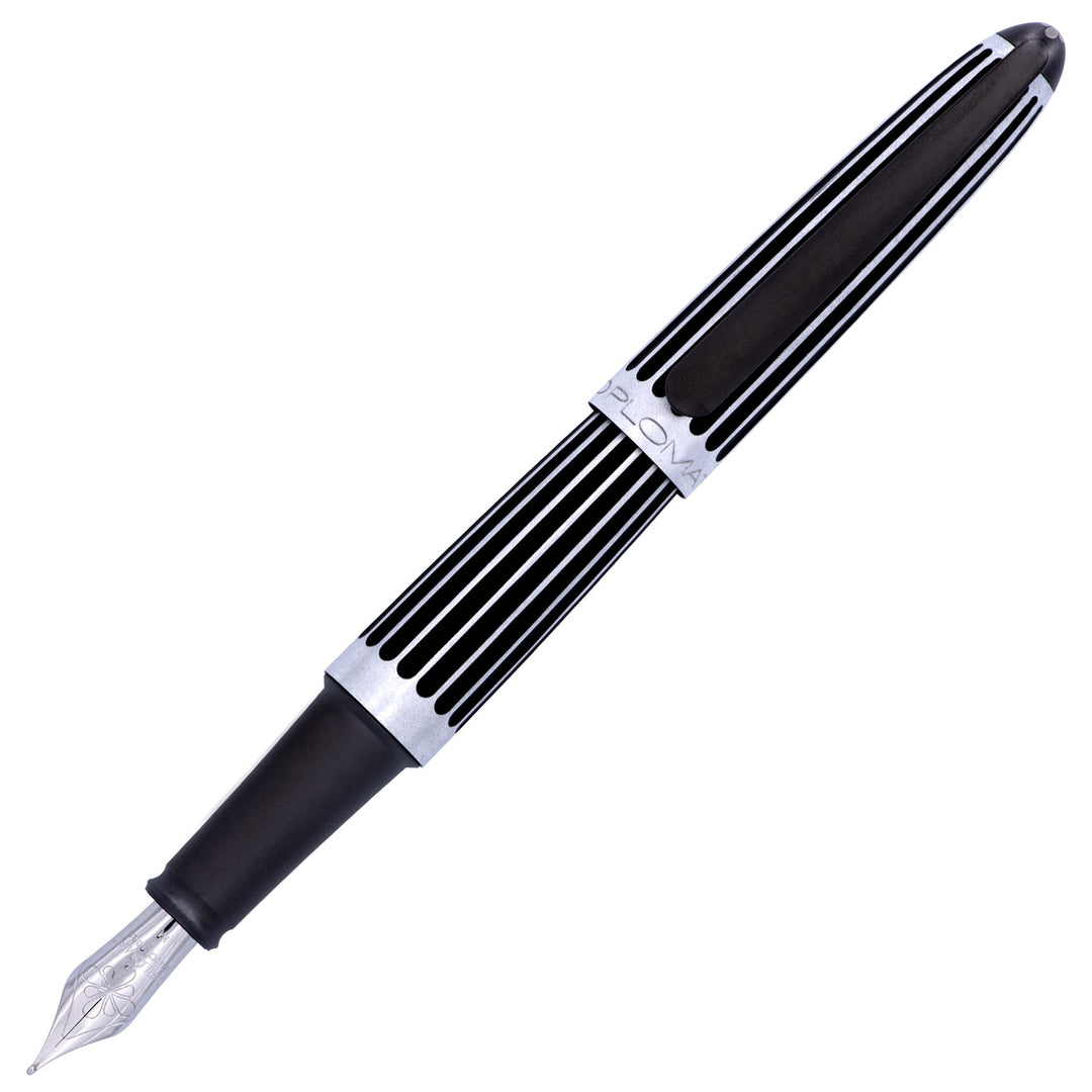 Diplomat Aero Fountain Pen - Stripes Black